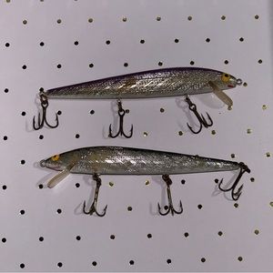 Set of 2 Vintage Minnow Crankbait Lures